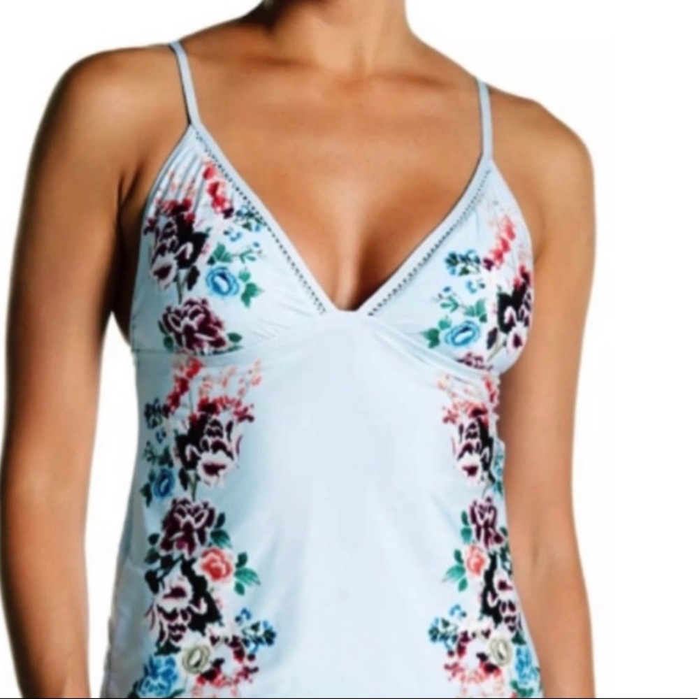 NWT Lucky Brand Zen Garden Tankini Top and Bottom